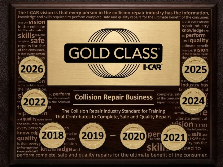 I-CAR Gold Class Plaque — A&E Auto Body